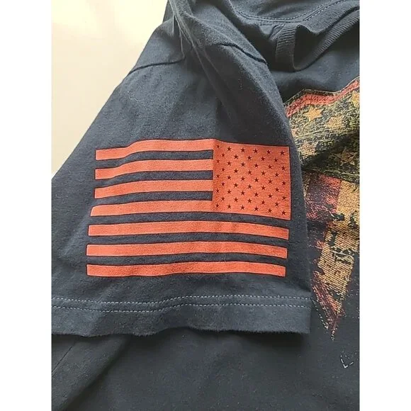 Grunt Style Superman America T‑Shirt L Blue Patriotic Graphic Tee Men’s - Picture 6 of 12